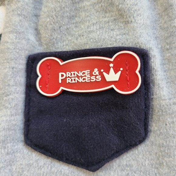 Dog Shirt Gray, White & Black Stripes with Pocket - Picture 4 of 8